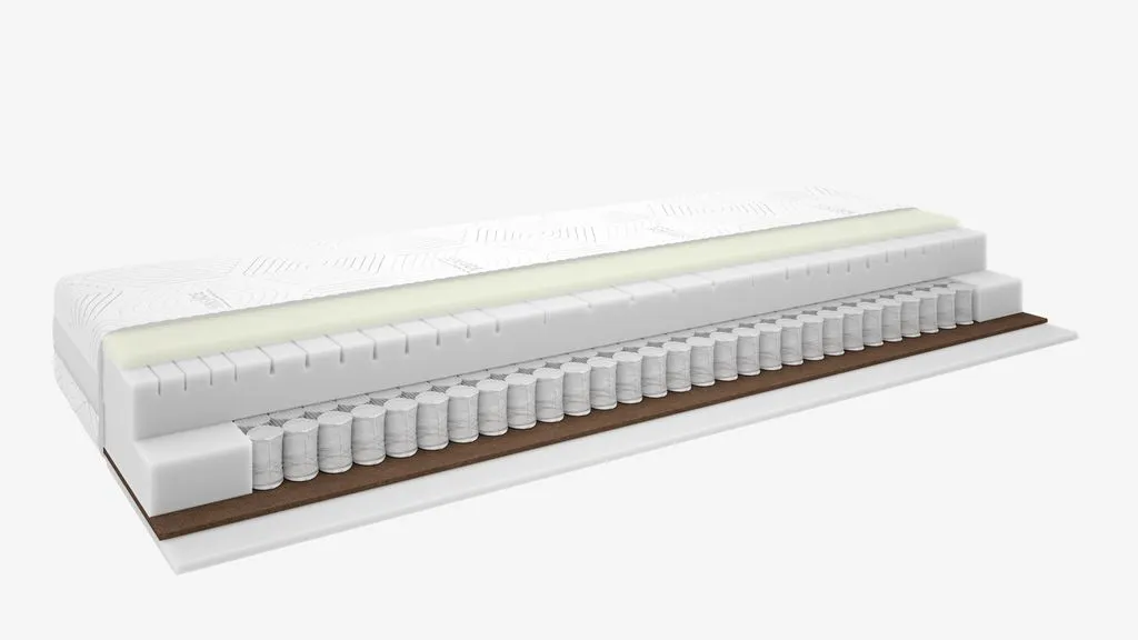 Dušek sa oprugama 90x200cm REVA bela tvrd/srednje