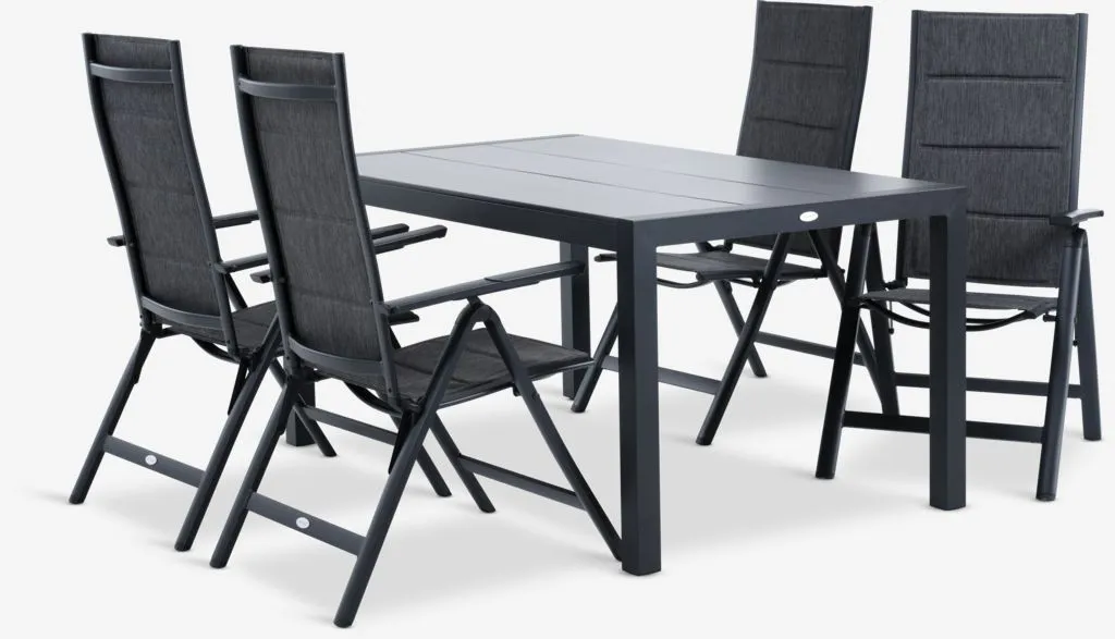 HAGEN D160 sto + 4 MYSEN stolice siva