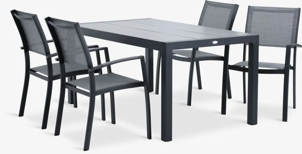HAGEN D160 sto + 4 STRANDBY stolice siva