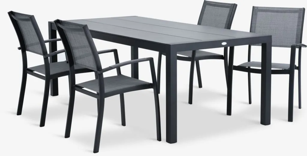 HAGEN D214 sto + 4 STRANDBY stolice siva