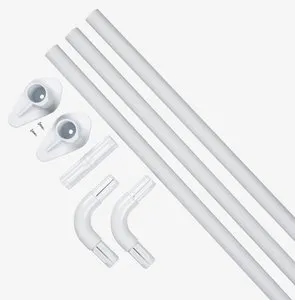 Šipka za tuš-zavese VARA 90x90x90 bela