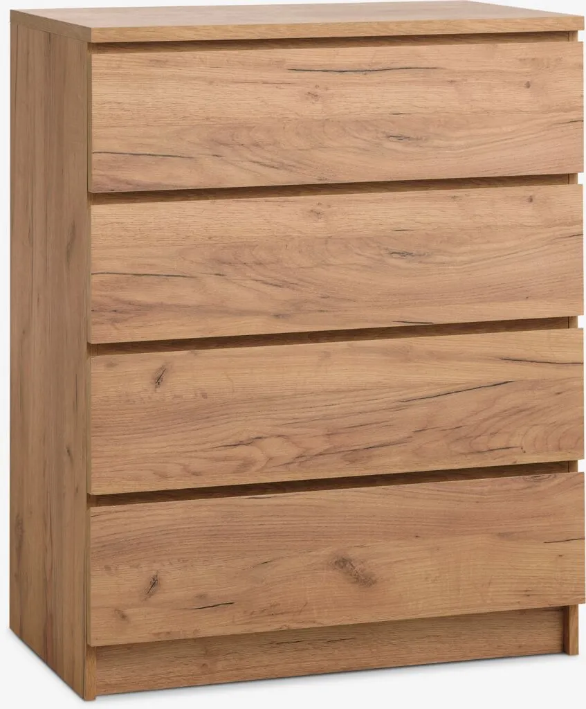 Komoda 4 fioke LIMFJORDEN divlji natur hrast boja