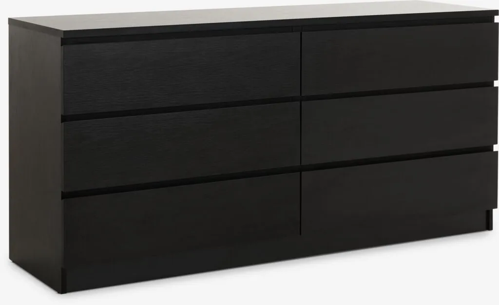 Komoda LIMFJORDEN 3+3 fioke crna