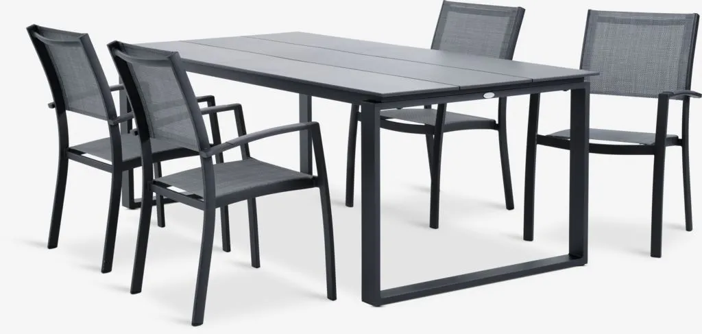 KOPERVIK D215 sto+ 4 STRANDBY stolice siva