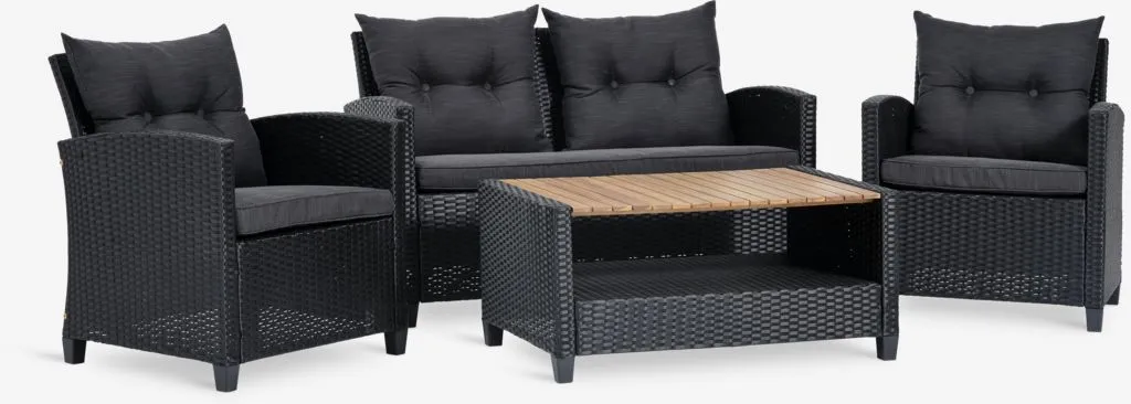 Lounge garnitura VEN 4os. crna