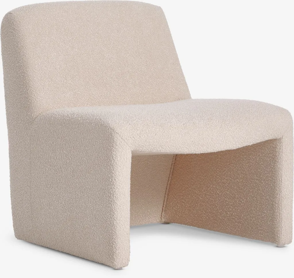 Lounge stolica BULLERUP bela teddy tk