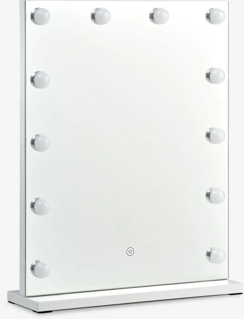 Mirror ENGLERUP w/12 light bulbs white