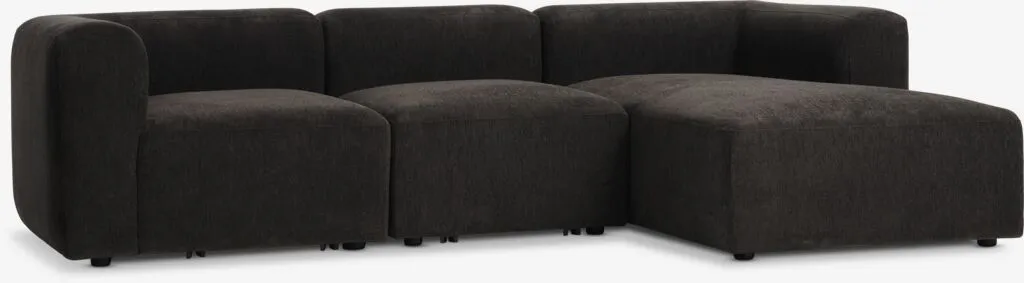 Modularna garnitura SKEJBY 3 os. lenjivcem tamno braon