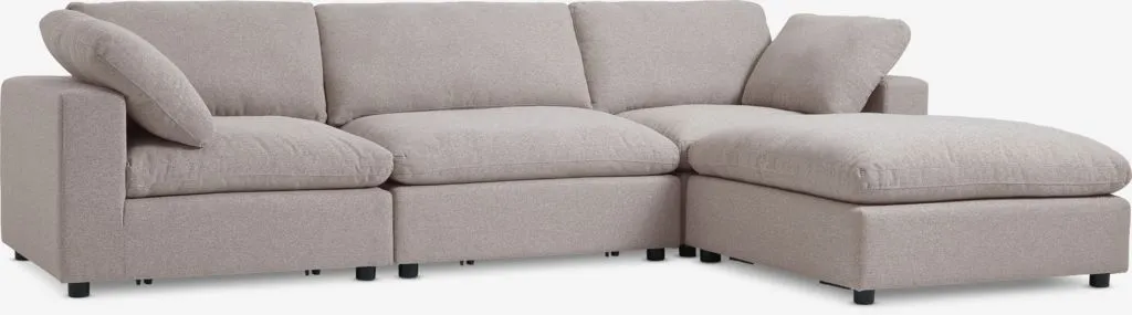 Modularna sofa sa lenjivcem LUNDBY pesak tkanina