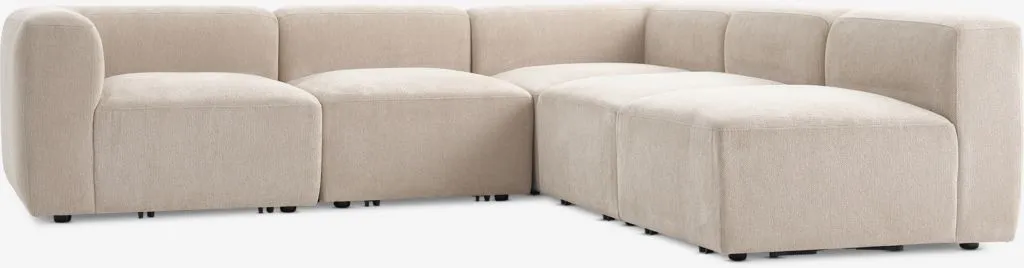 Modularna sofa SKEJBY 5os otvoreni kraj bež tkanina