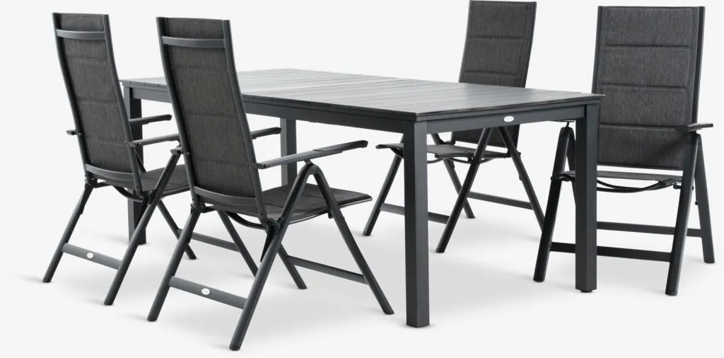 MOSS D214/315 sto + 4 MYSEN stolice siva