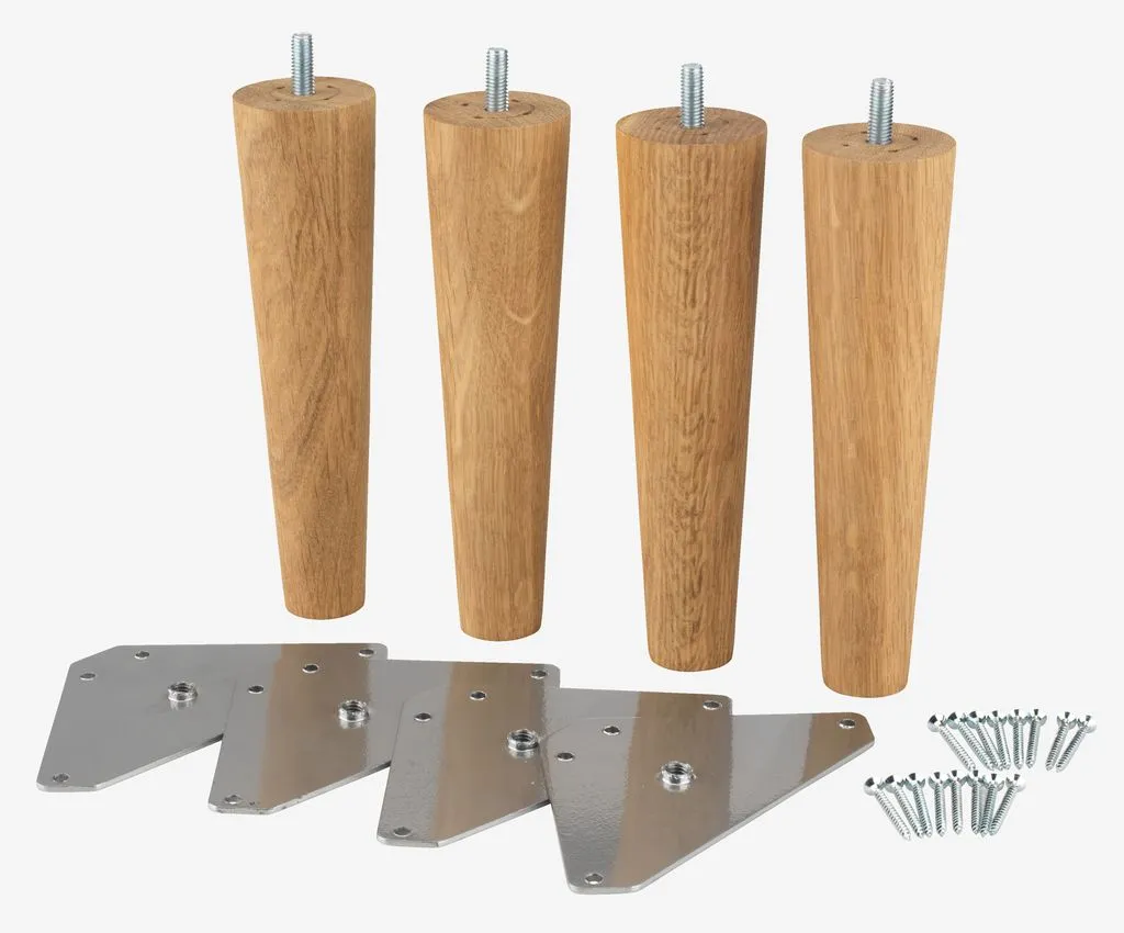 Noge za krevet Ø5xV19cm HAMNELVA hrast 4kom/p