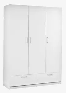 Ormar ELLESTED 144x200 3 vrata 2 fioke bela