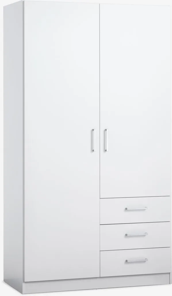 Ormar FANDRUP 97x176 2 vrata 3 fioke bela
