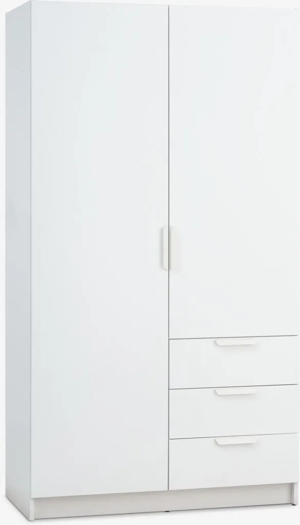 Ormar JENSLEV 96x176 2 vrata 3 fioke bela