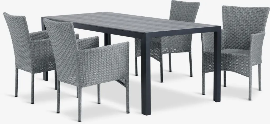 PINDSTRUP D205 sto + 4 AIDT stolice siva