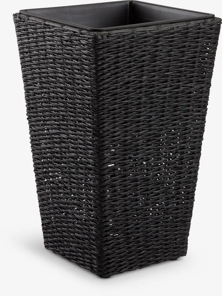 Pletena saksija KUBB Š30×D30×V50 crna