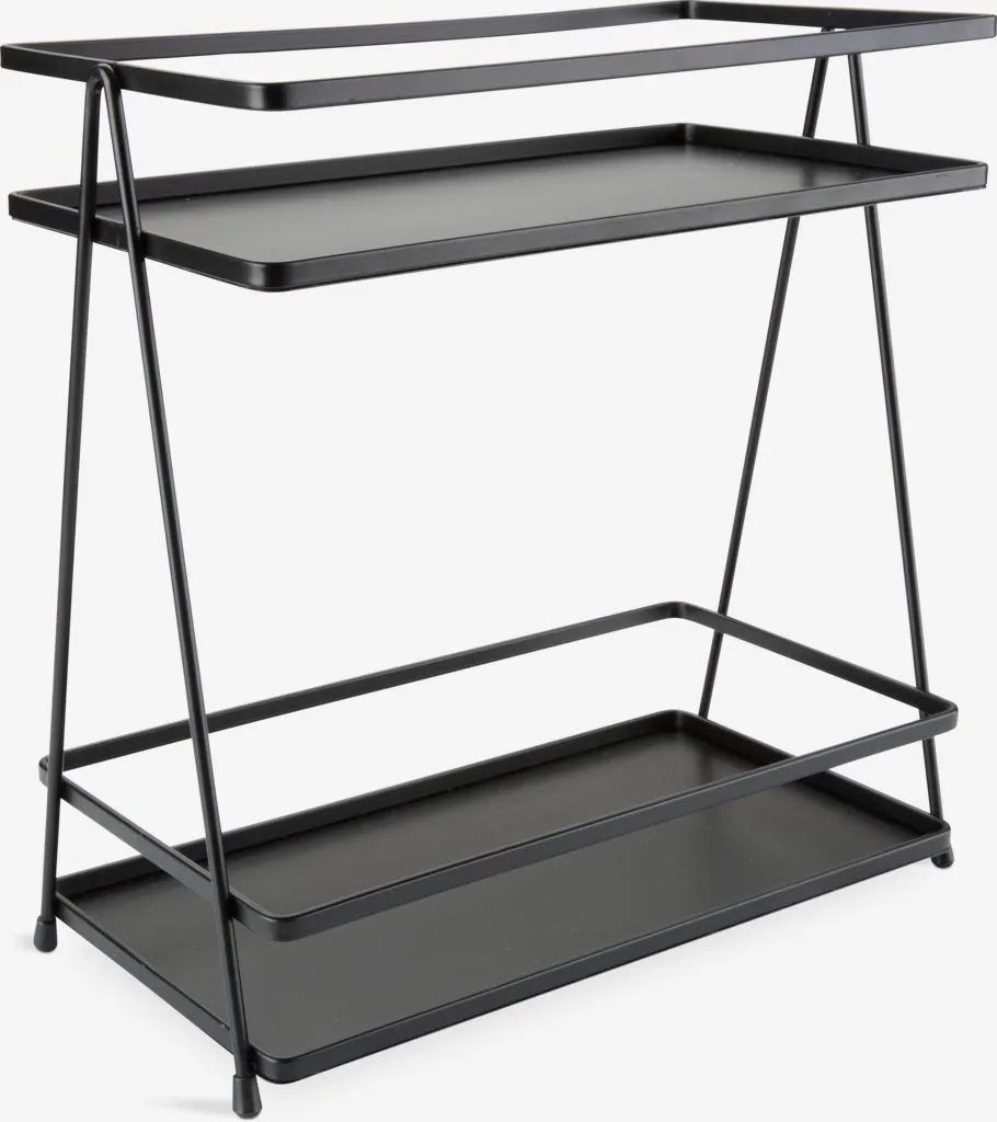 Polica za kupatilo NACKA Š14xD26xV28cm crna