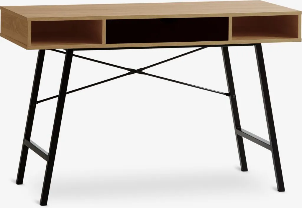 Radni sto ABBETVED 48x120 hrast/crna