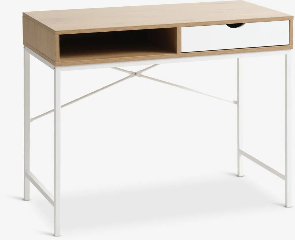 Radni sto TRAPPEDAL 48x95 1 fioka topao hrast boja/bela