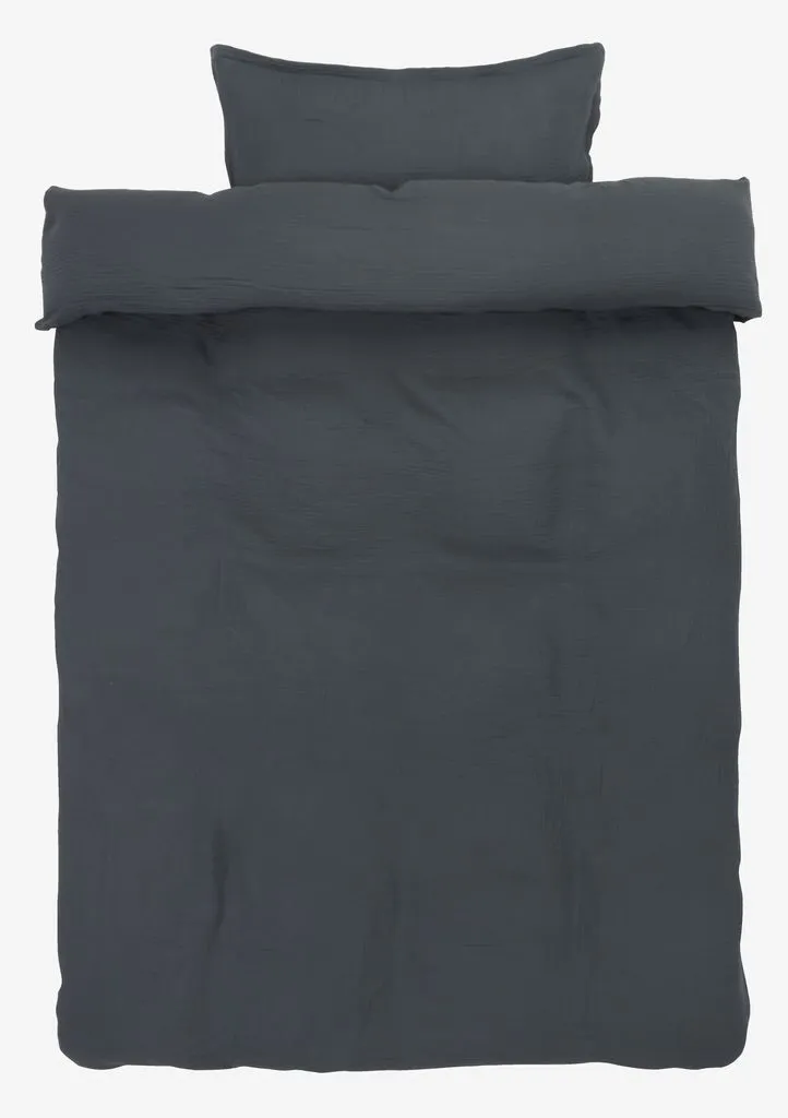 Set posteljine MALOU muslin 140x200 tamno siva