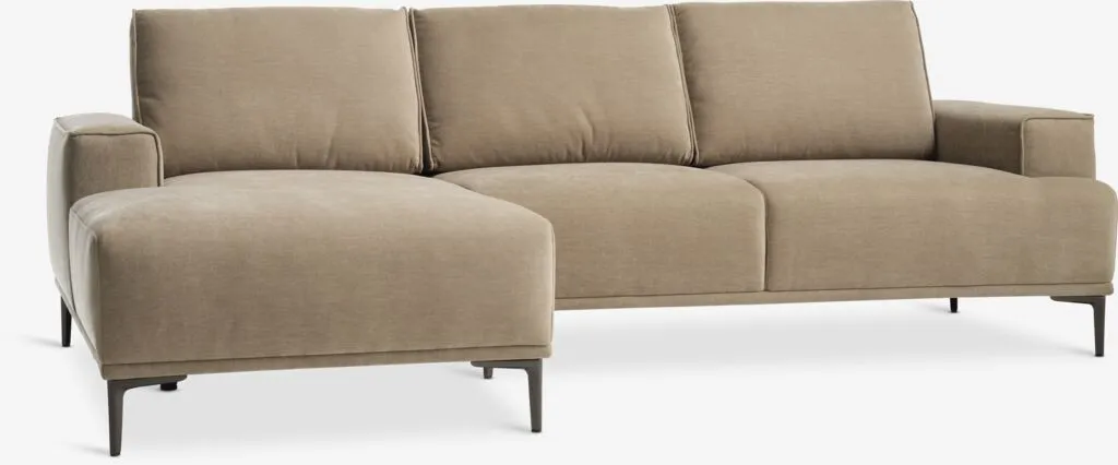 Sofa BRUND chaise lounge brown