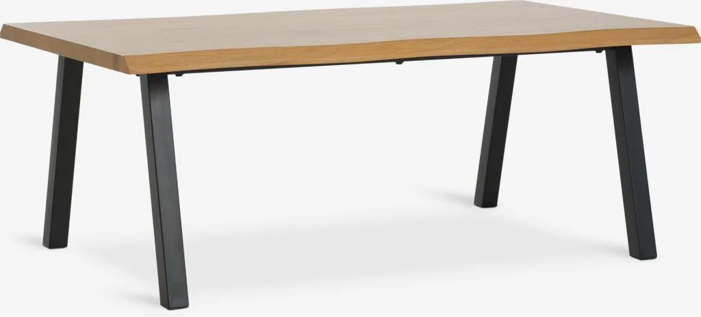 Stočić HALSKOV 70x120 natur hrast boja/crna