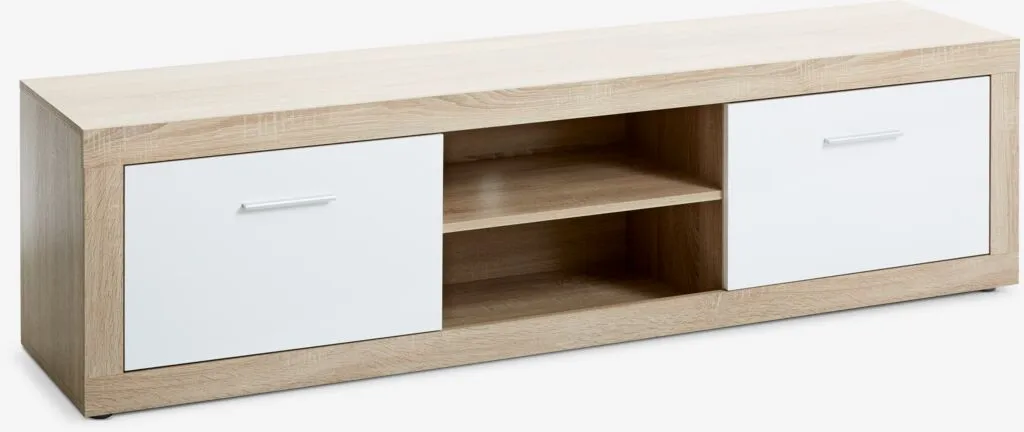 TV-komoda FAVRBO svetao hrast boja/bela
