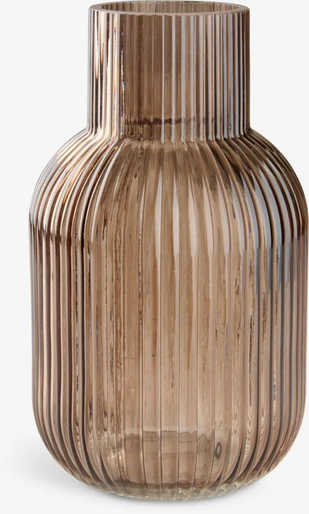Vaza YNGVAR Ø12xV21cm braon