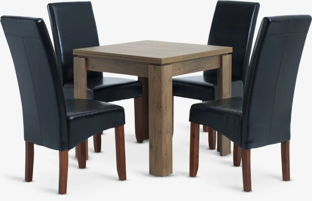 VEDDE D80/160 sto divlji tamni hrast + 4 BAKKELY braon