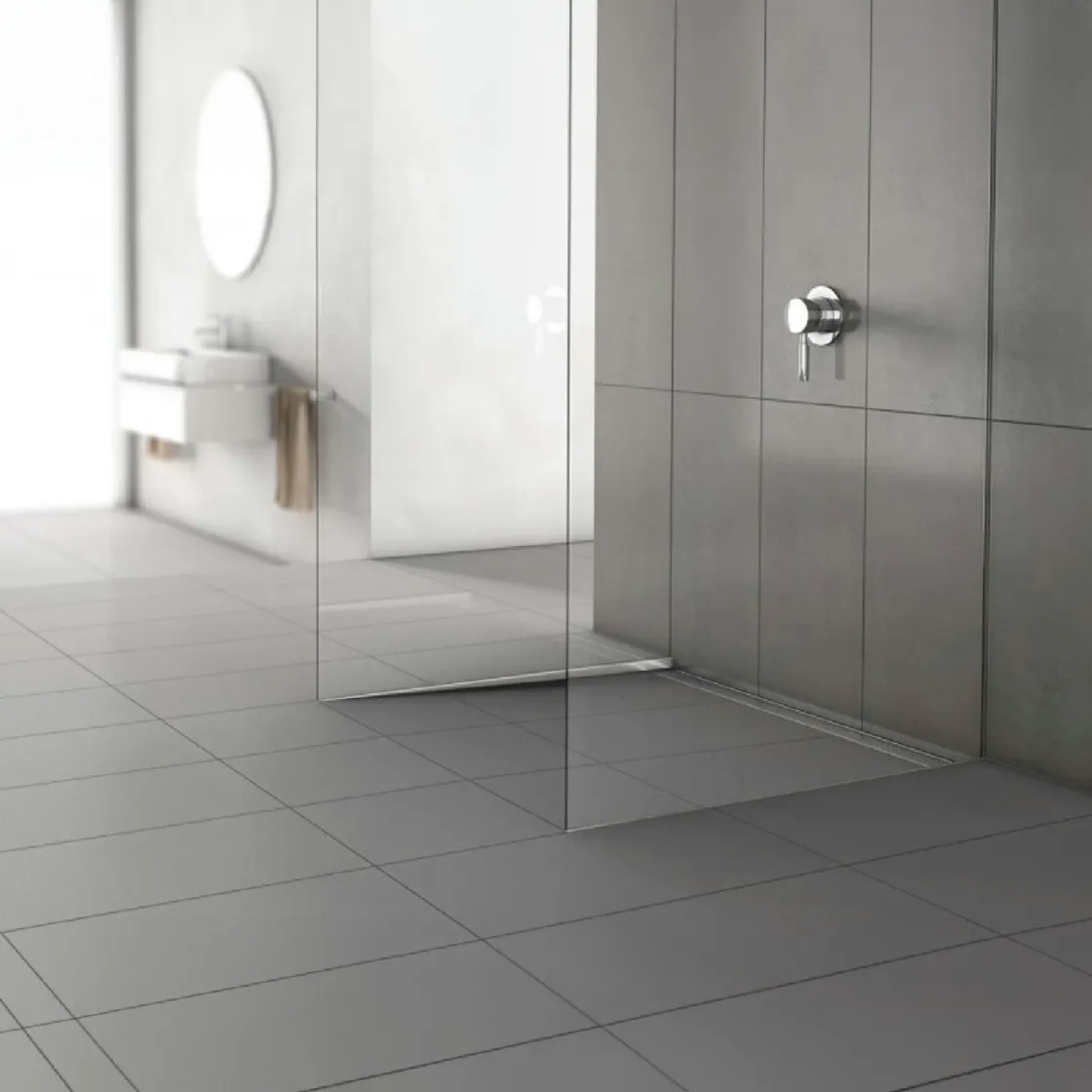 Aco SHOWERSTEP LEVA Lajsna 1490mm 10mm brušena 9010.72.41