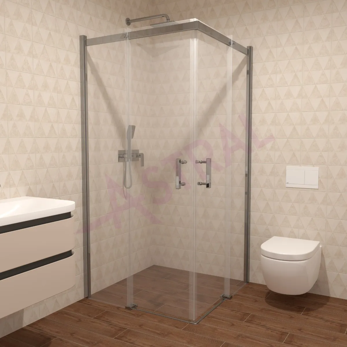 Astral Lido 100x100 6mm Hrom