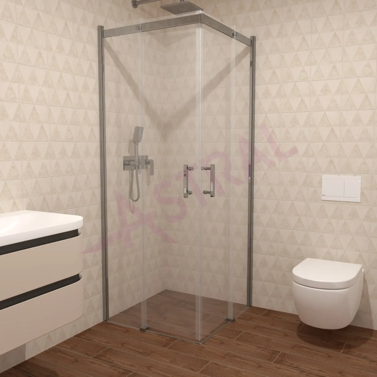 Astral Lido 80x80 6mm Hrom