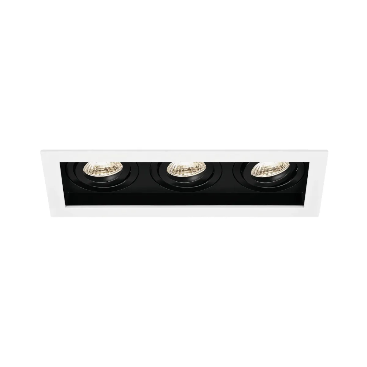 Braytron GU10 Ugradna Rozetna Kvadratna Trostruka Bela/Crna BH03-05040