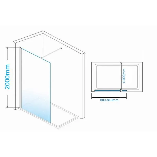 FONTE PARAVAN WALK IN 195x80/8mm