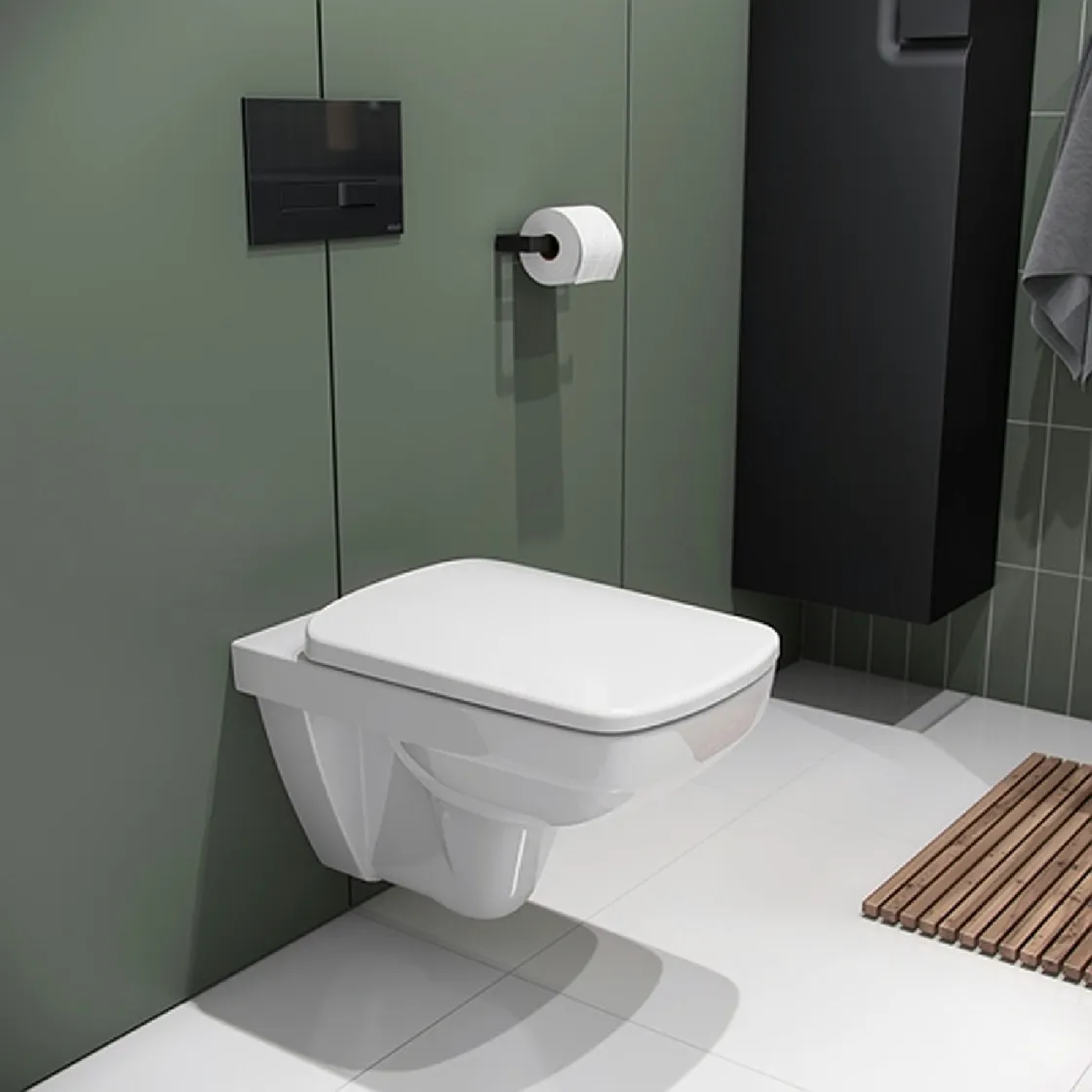 Geberit Selnova Square SET WC šolja Rimfree sa sc daskom Bela