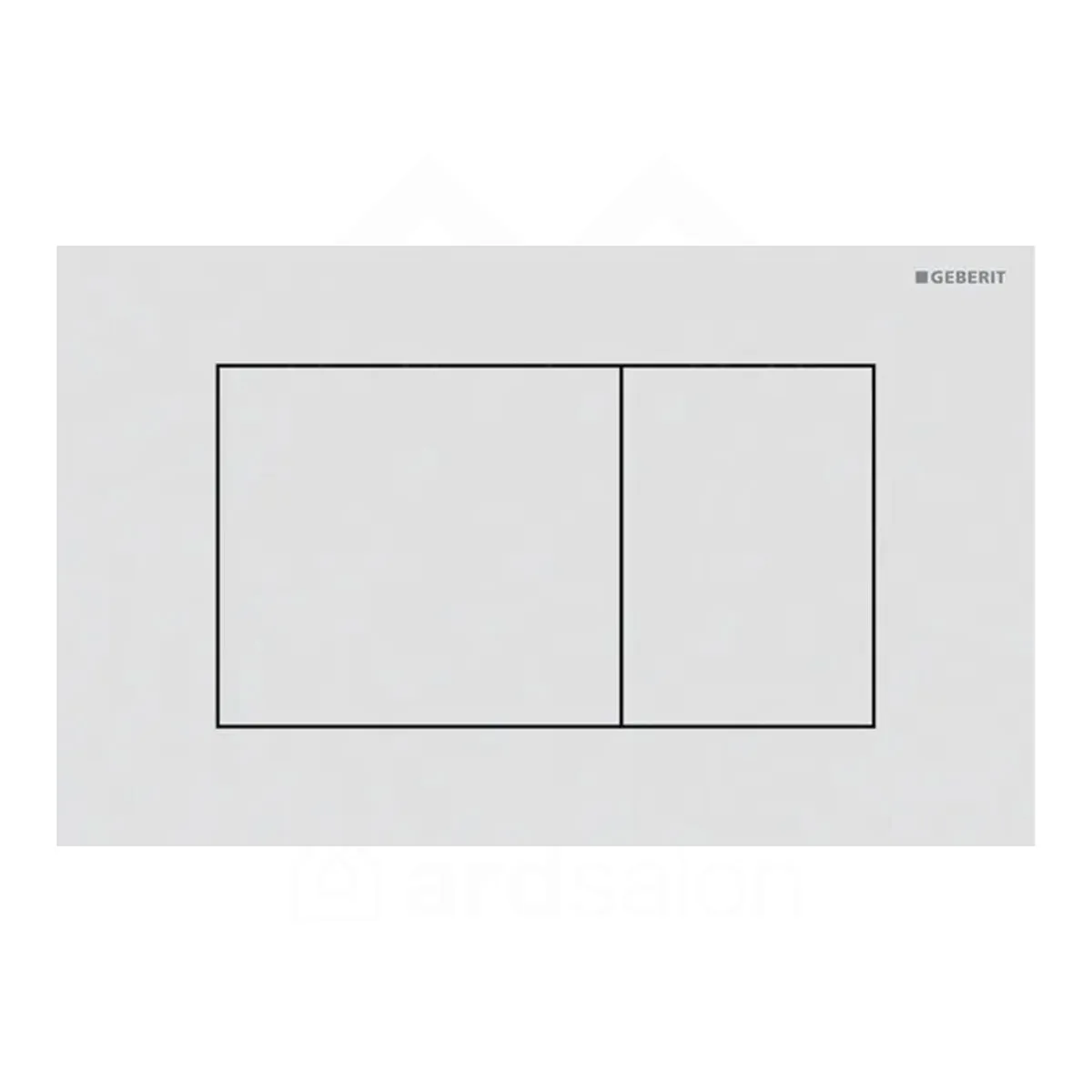 Geberit Sigma40 Square tipka za dvokoličinsku tehniku ispiranja bela mat easy-to-clean 115.629.JT.1