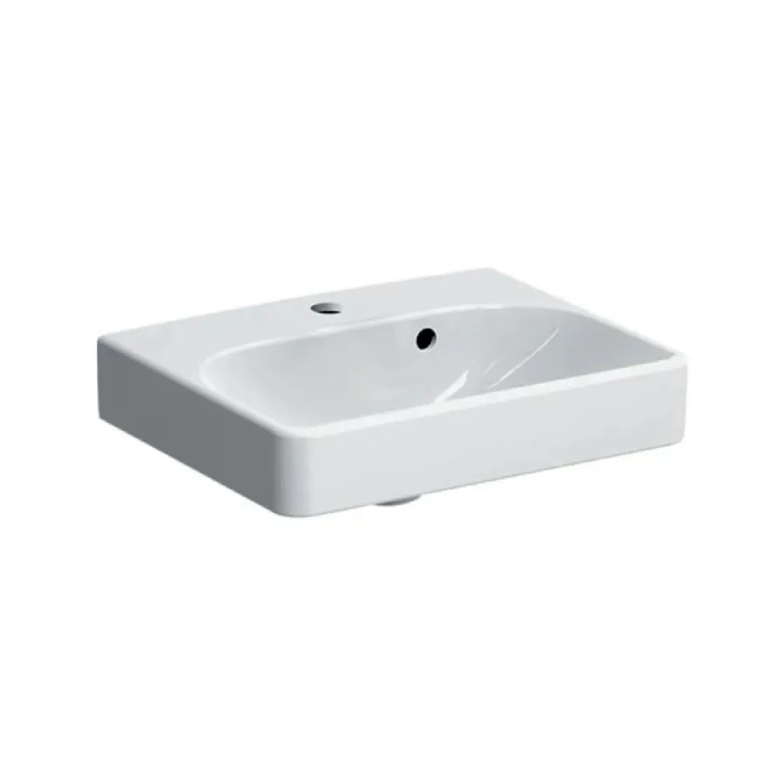Geberit Smyle Square lavabo 450x360 Bela