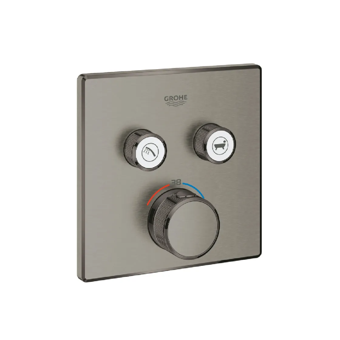 Grohe Grohtherm Smartcontrol TERMO mešač 2 IZLIVA Brushed Hard graphite 29124AL0 Hrom