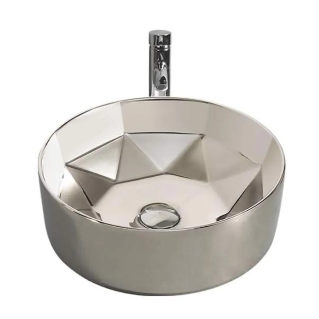 Hidrosan lavabo Art 400*400*140 [KW-GD152A] [silver, sjaj] Siva