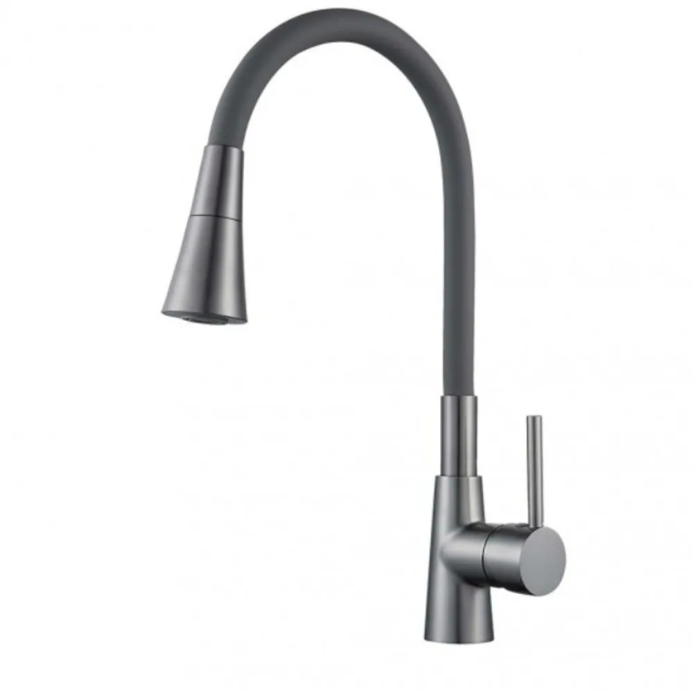 Inter Ceramic Kuhinjska slavina havana stojeca jednoručna sedal mesing sil. gun grey