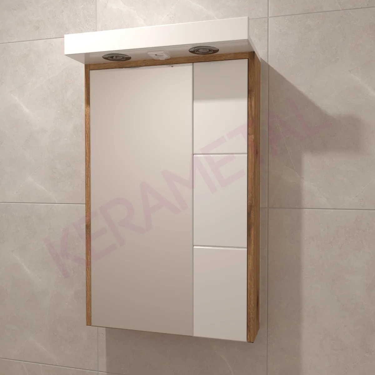 KLASIK WOOD KN-55 ormarić sa ogledalom Braon