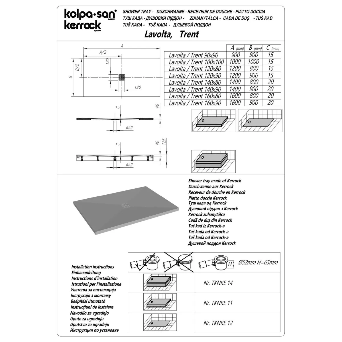 Kolpa Lavolta 160x90 Kerr.109 Bela