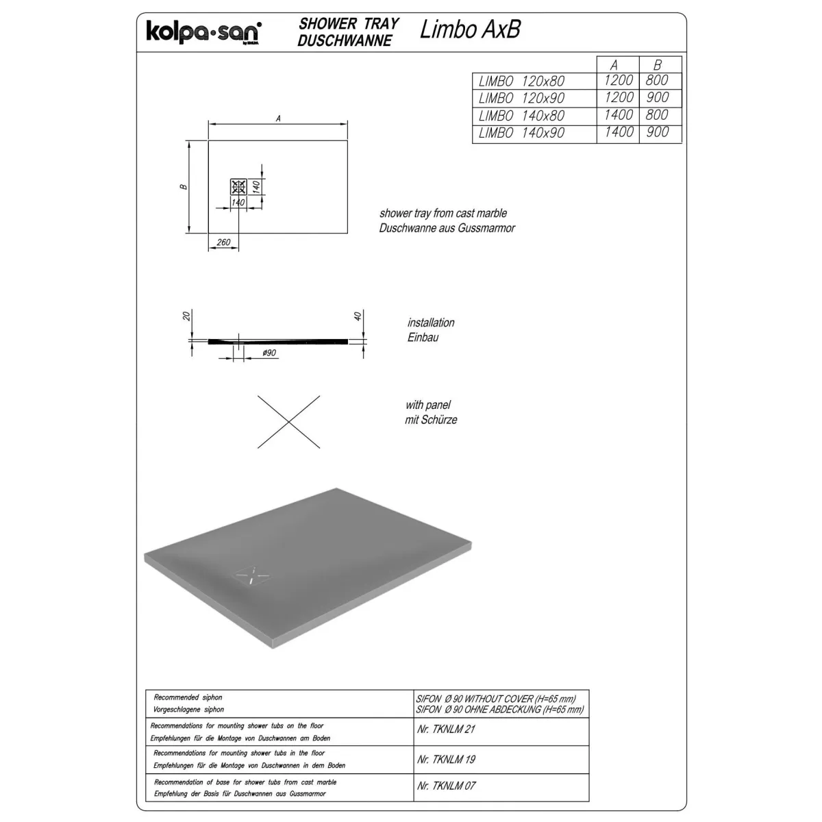 Kolpa Limbo 120X80 LM MANHATTAN 551130 Bela