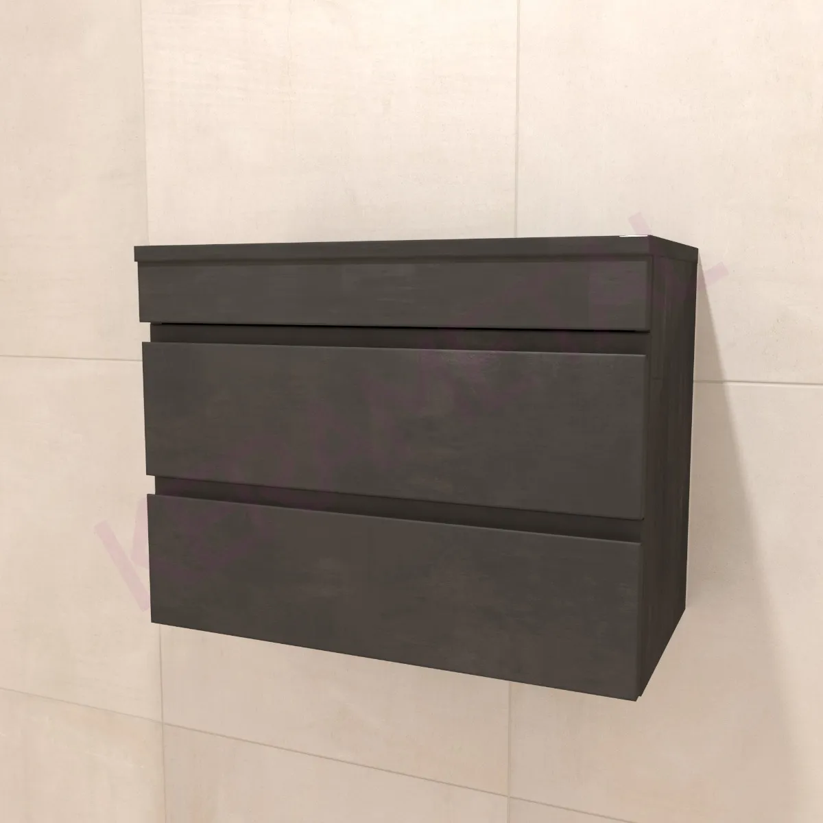 Kolpa ormarić Naomi ON 60cm Dark concrete 546960 Crna