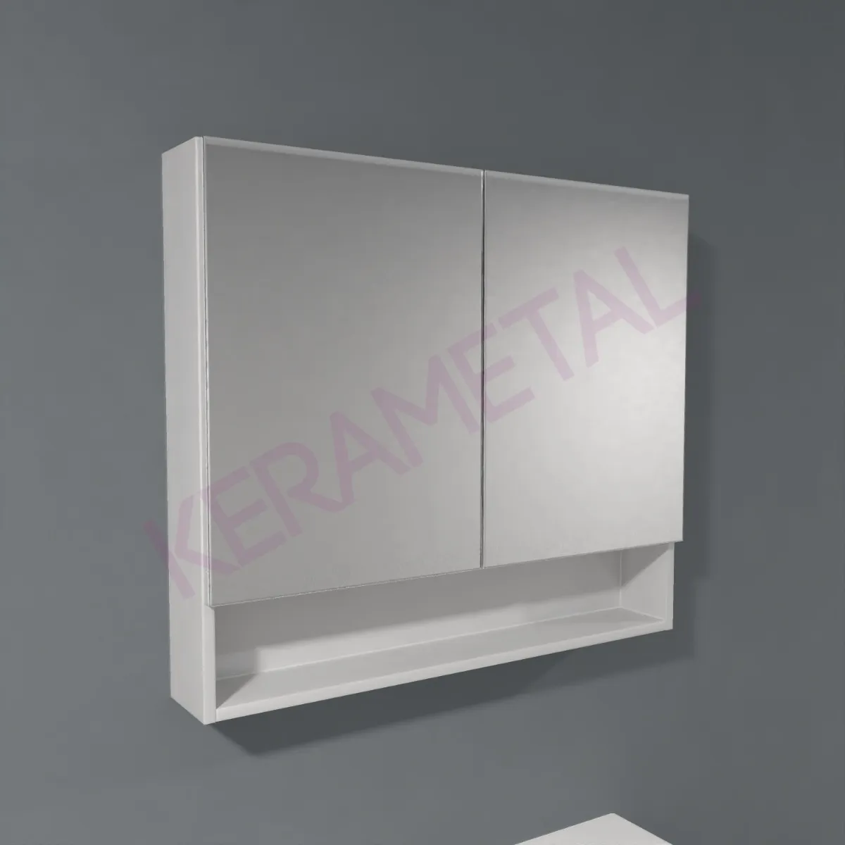Kolpa ormarić sa ogledalom Evelin TOE 80cm Gray 573990 Siva