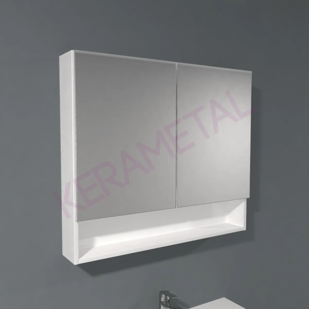 Kolpa ormarić sa ogledalom Evelin TOE 80cm White 573980 Bela