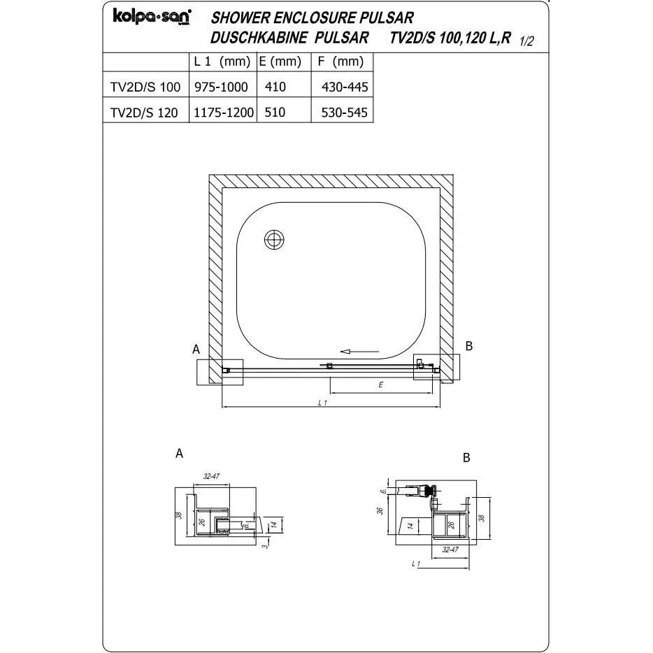 Kolpa TV2D/S Pulsar 120/K-D SILVER Siva
