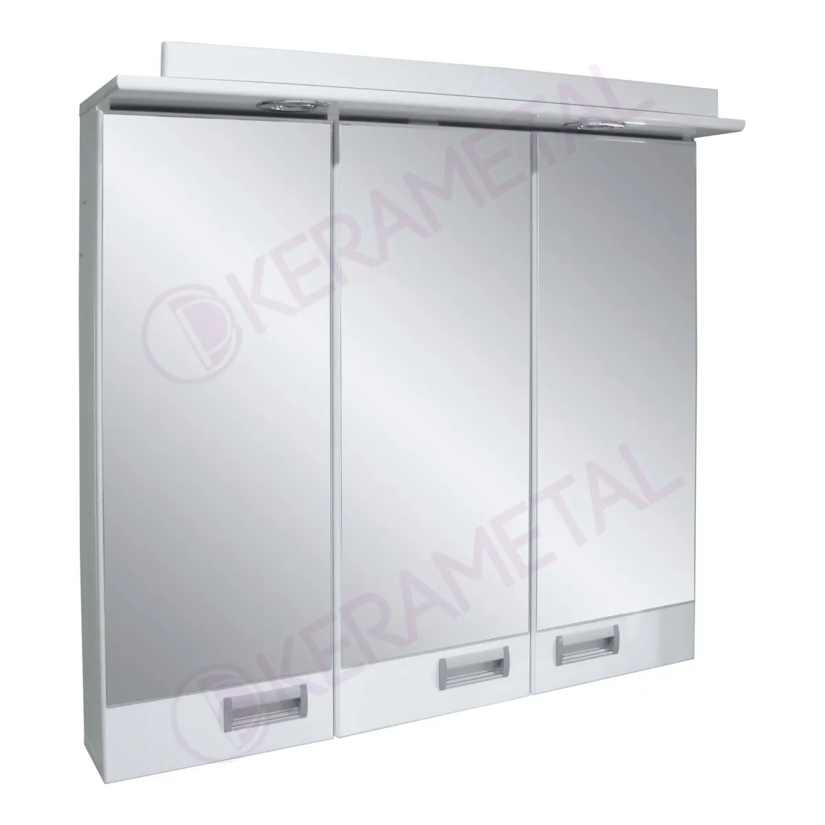 KVADRO LUX KN-100F gornji ormarić sa ogledalom Bela