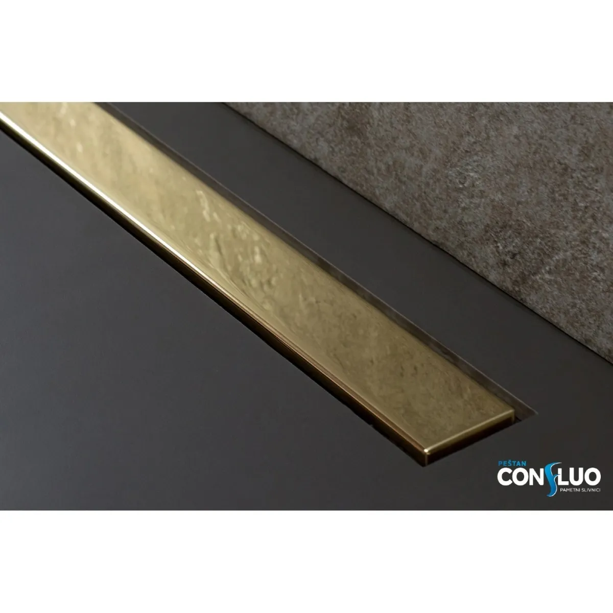 Peštan 550mm Frameless gold Zlatna